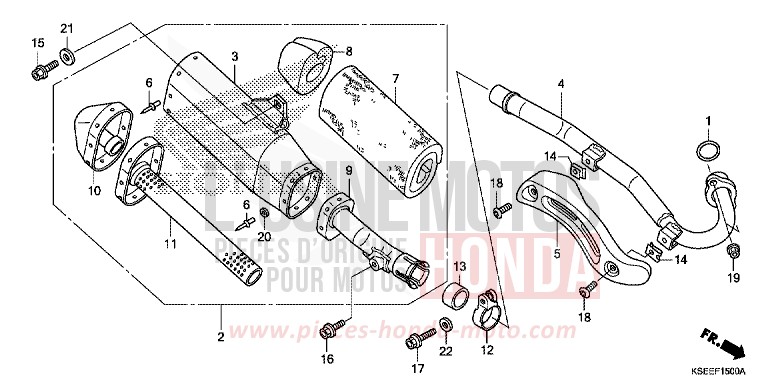 ABGAS-SCHALLDAEMPFER von CRF150R "Big Wheels" EXTREME RED (R292) von 2013